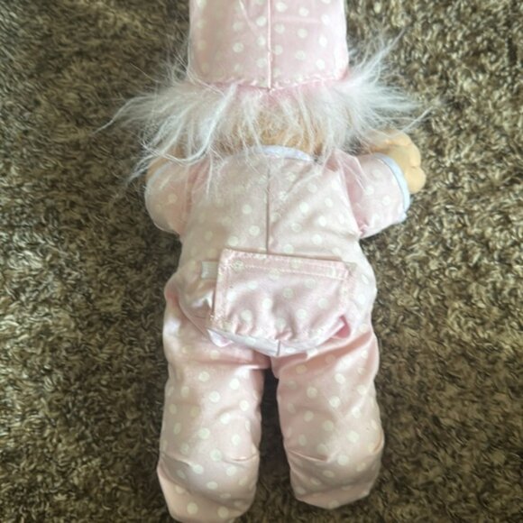 Vintage Russ Berrie Tootsie Troll Plush Stuffed Doll Pink Jammies and Hat 12" - Picture 6 of 8